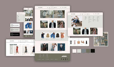 E-commerce UI Design + Brand Development branding clothingbrand ecommerce shopify ui design ux design