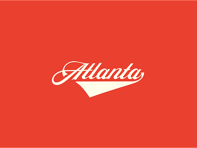 Atlanta Script atlanta baseball big flourish brush script custom lettering golf lettering pga retro script vintage
