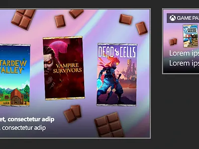 Candy Themed Promo - Xbox Game Pass Banners graphic design