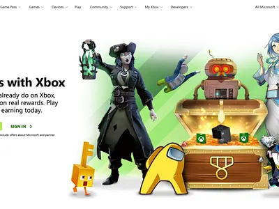 Xbox Header Image - Character Collage graphic design
