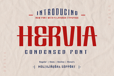 Hervia - Condensed Font branding display font lettering san serif typeface typography
