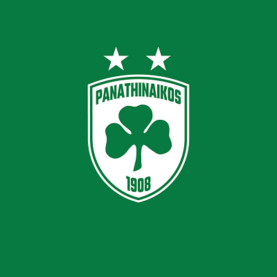 PANATHINAIKOS FC Shield Logo football crest footballclub graphic design logo panathinaikos