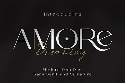 Amore Dreaming Font Duo clothing