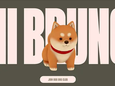 Dog club 3D 3d animation ui