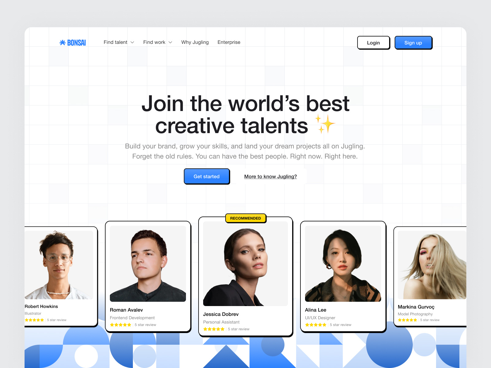 Bonsai Freelance Job Hunter Landing page 💻 by Panda Design 🐼 for