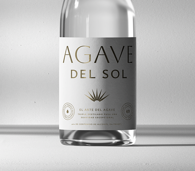 Agave Del Sol Tequila bottle brand identity branding design free packaging typography