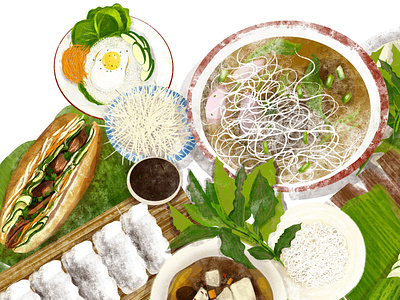 Vietnam ✨ design food illustration food poster illustration poster recipe vietnam