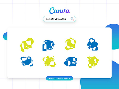 Canva Set - Abstract Positive Negative Shape abstract canva design elegant element canva shape template