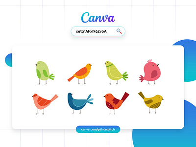 Canva Set - Bird Illustration bird canva canva element elegant element illustration