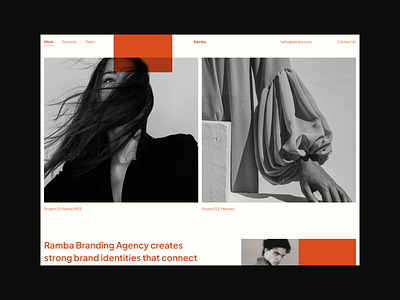 Ramba Agency Landing Page agency branding company design digital home homepage landing landing page layout minimalist page typography ui ux web web design