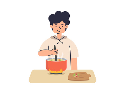 Cooking 🧑🏻‍🍳 cooking illustration design design inspiration drawing graphic design illustration