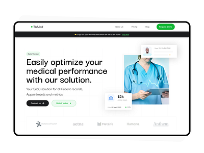 Medical Performance Website UI app dahboarddesign design healthdesigner interfacedesign medicalwebsite metrics minimal productdesigner saassolution softwaredesigner ui uidesign uiux uiuxdesigner ux webperformancewebsite website website landingpage websitedesign