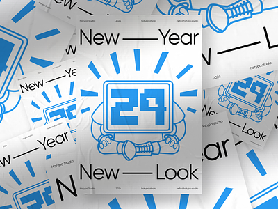 Hatypo Studio - New Year New Look 2024 brand brand guide branding hatypo new look new year poster poster design rebranding studio studio rebranding