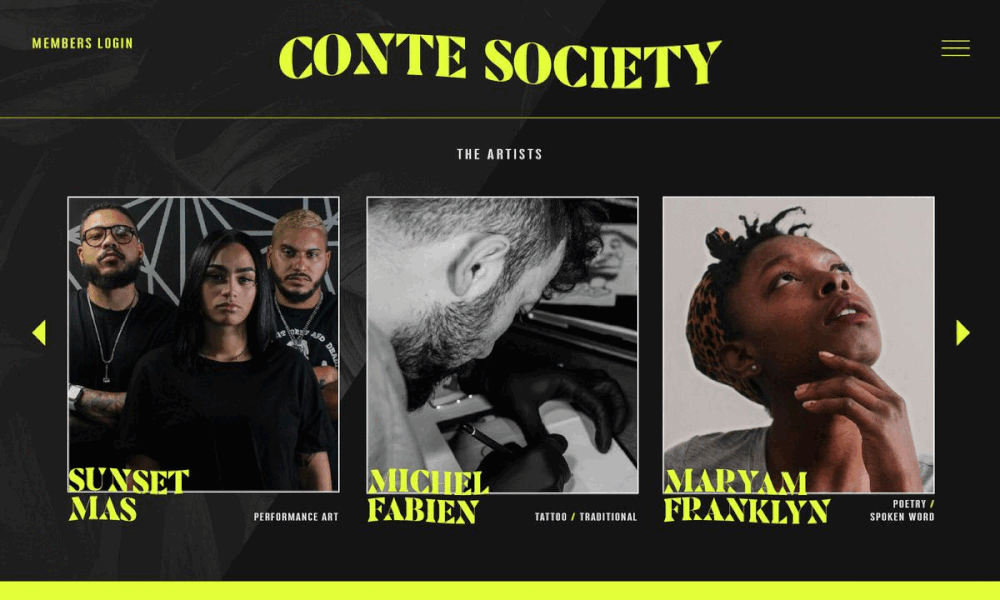 Conte Society - Web Design First Concept