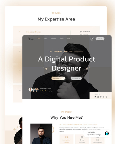Digital Agency Personal Portfolio Website agency branding cv design figma portfolio resume ui website