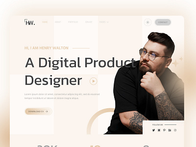 Digital Agency Personal Portfolio Website branding cv design landing page resume ui web