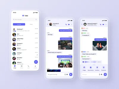 Tolki - Messenger Mobile App app chat chat app chatting conversation discussion group chat inbox message messenger mobile mobile app social media talk talking ui uiux