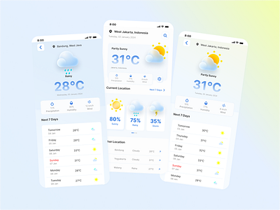 Weather app app design mobileapp ui ui design uidesign ux weather weather app