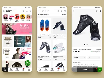 Redesign of e-Commerce Mobile App adobe xd android app clean ecommerce app ios app mobie ui mobile app ui prototype white wireframe