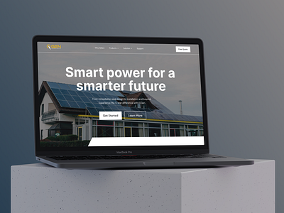 Smart power solution website design battery clean energy creative design eclipse energy green energy home modern planet renewable renewable energy smart solar solar panel solar system solarpower ui ux web header