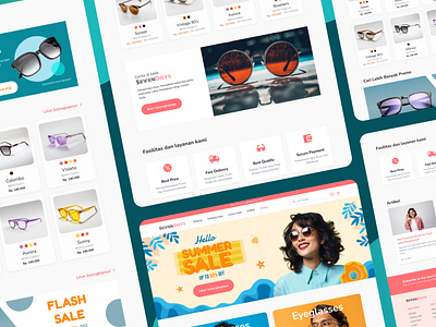 Sunglasses Ecommerce Homepage Exploration ecommerce graphic design homepage landingpage playful sunglasses template ui ui branding ui research ux ux research