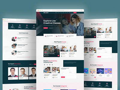 EduQuest | E-Learning Platform Website Design (LMS)🔥 coaching creative design digital online education e learning education education template instructor learning management system lecture course lms lms dashboard lms learning lms template modern design online courses online lessons study tutor lms university