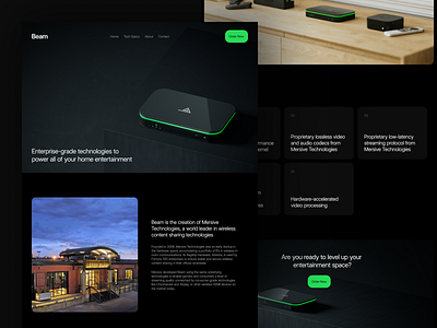 Beam - About Us about us beam design device hdmi interface landing landing page mersive page ui user interface ux web web design webdesign webflow