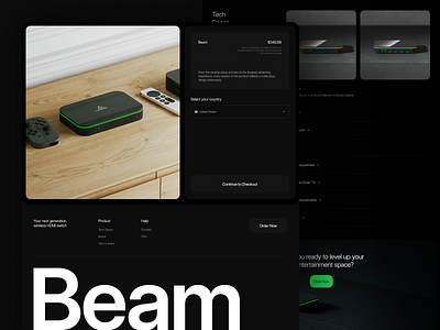 Beam - Cart beam bold cart checkout design device hdmi interface landing landing page mersive page payment subscribe ui user interface ux web design webdesign website