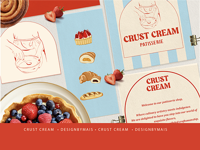 Crust Cream Branding Design branding design graphic design illustration logo packaging