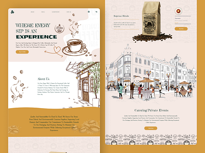 Coffee Shop Website coffee design landing page minimal online store shop ui uidesign web design website