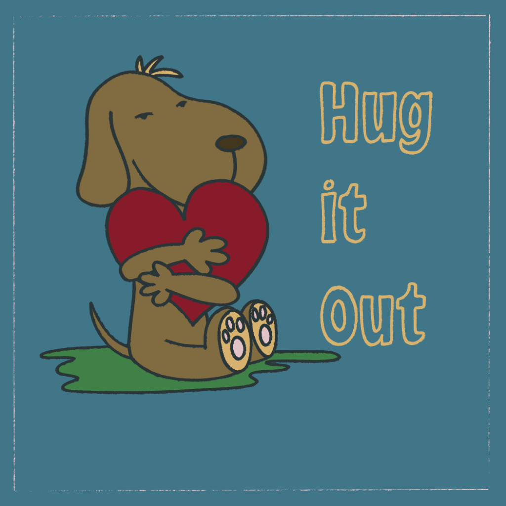 Hug it out 2d animation adobe adobe fresco animated gif animation fresco motion gif hug day hug it out national hug day