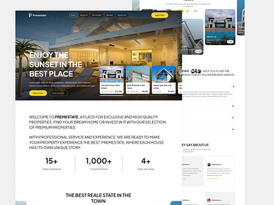 Premestate Landing Page | Real Estate clean design house illustration landing page landingpage realestate property property landing page realestate trending ui uiux ux web design website property website real estate website realestate