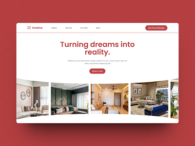 Shakha - Interior Design Agency Landing by Sumedh Bambal on Dribbble