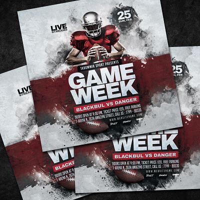 American Football Flyer psd