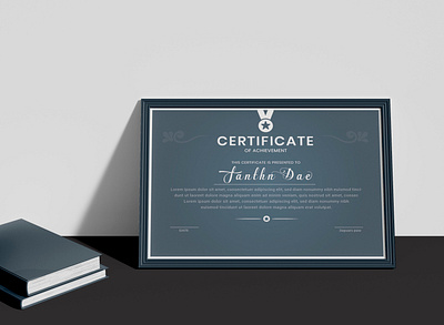 Brand certificate design template luxury