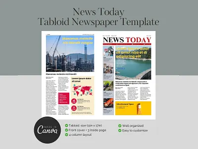 News Today Tabloid Newspaper newspaper headline