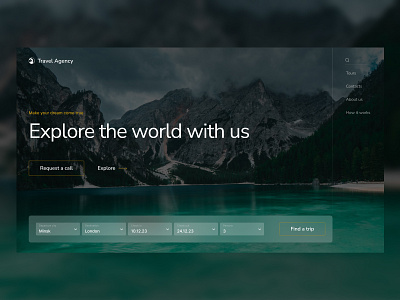 Travel Agency UI design ui