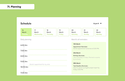 Daily UI Day 71 - Planning 100 days ui daily ui day 71 graphic design planning ui