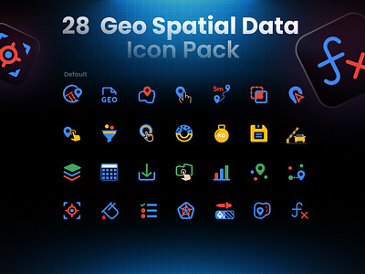 28 Geo-Spatial Data icon pack 28 geo spatial data icon pack dark icon dark theme icon dashboard icon data icon map icon ui