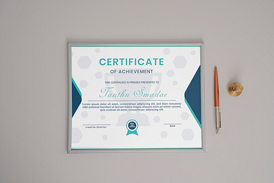 Certificate template with elegant elements blank invitation