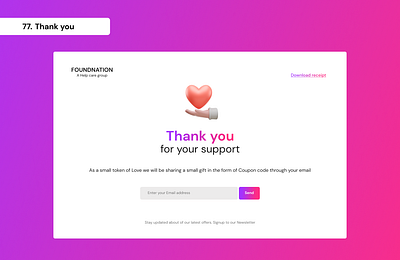 Daily UI Day 77 - Thank you 100 days ui daily ui day 77 graphic design page thank you ui