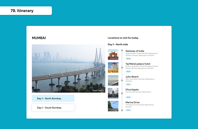 Daily UI Day 79 - Itinerary 100 days ui daily ui day 79 graphic design itinerary ui