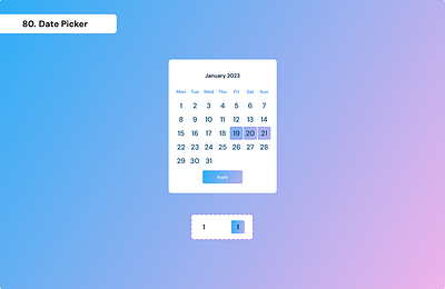 Daily UI Day 80 - Date picker 100 days ui daily ui date picker day 80 graphic design ui