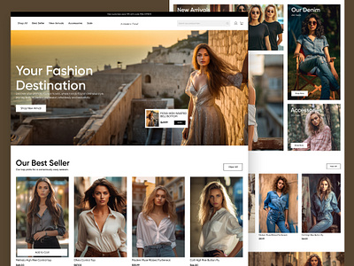 Fashion Website ai fashion interactive ui midjourney mobile ecommerce ucd ui user friendly design user interface ux visual design website design website nevigation women