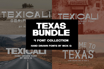 Texas Font Bundle display display font font design fonts hand drawn texas typeface