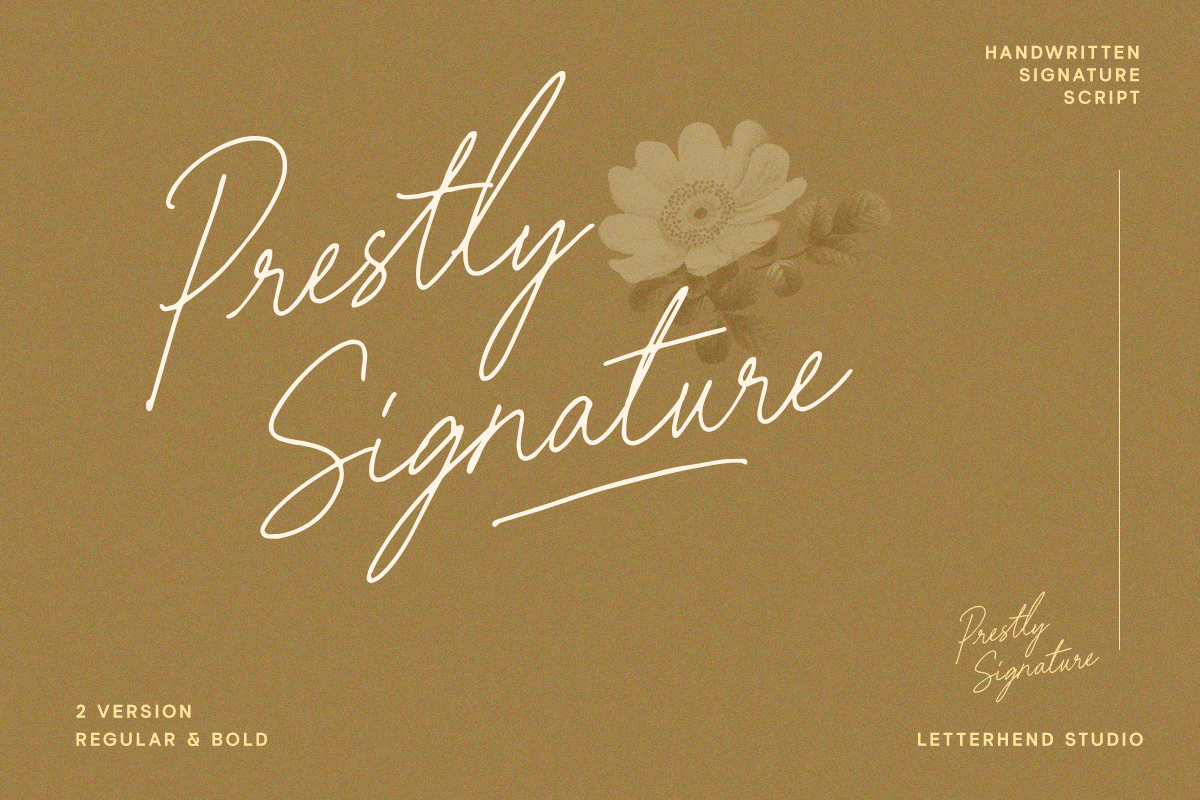 Prestly Signature – Handwritten Signature freebies hand written font