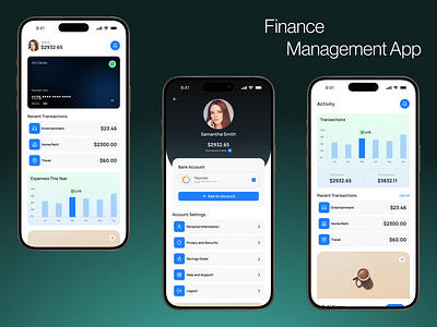 Augury - Finance Management App 3d adobe animation app behance branding creative design dribbble figma finance graphic design illustration logo management motion graphics showcase ui ux