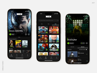 Nex - Movie App app design graphic design movie app ui ui ux ux