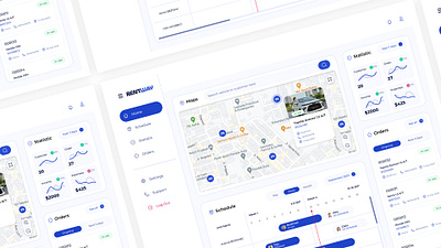 Rentway: Help Organize Your Car Rental Business dashboard desktop ui ux website