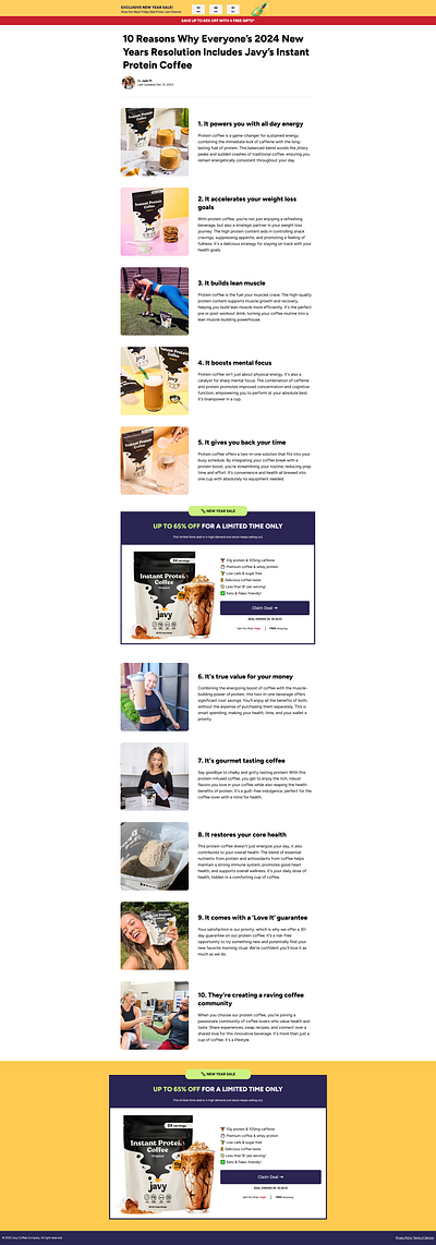 Protein Coffee (Funnelish) branding checkoutchamp clickfunnels design designing funnel funnel funnelbuilder funnelish